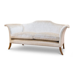 Clarence sofa in Como silk velvet - Biscuit