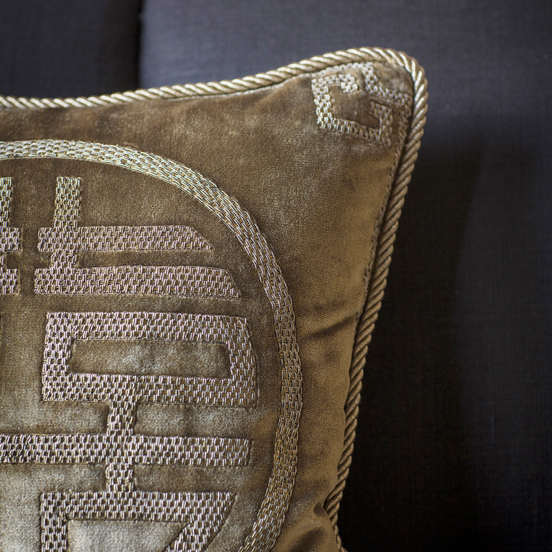 Feng Shui cushion, Double Happiness - Beaumont & Fletcher